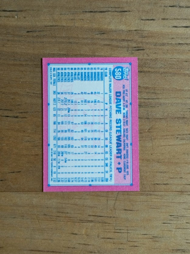 1991 Topps Micro #580 Dave Stewart