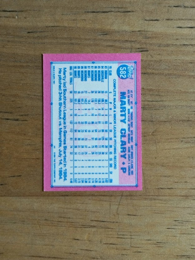 1991 Topps Micro #582 Marty Clary