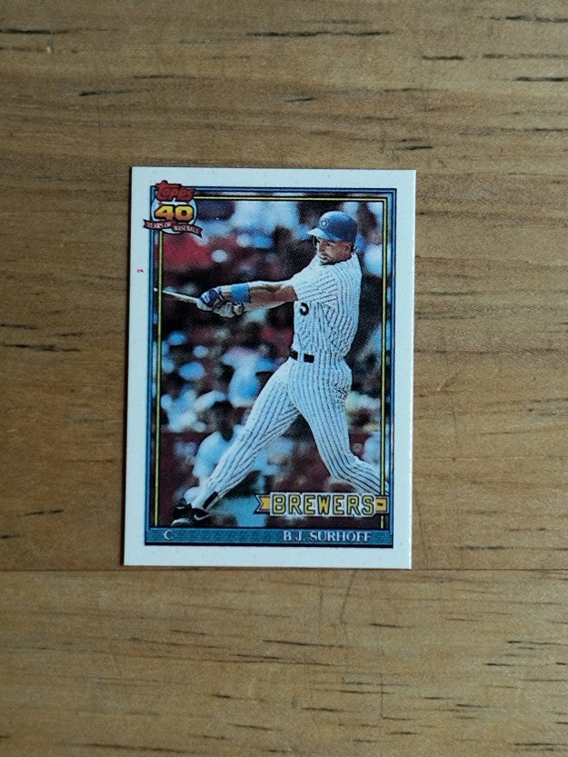 1991 Topps Micro #592 B.J. Surhoff