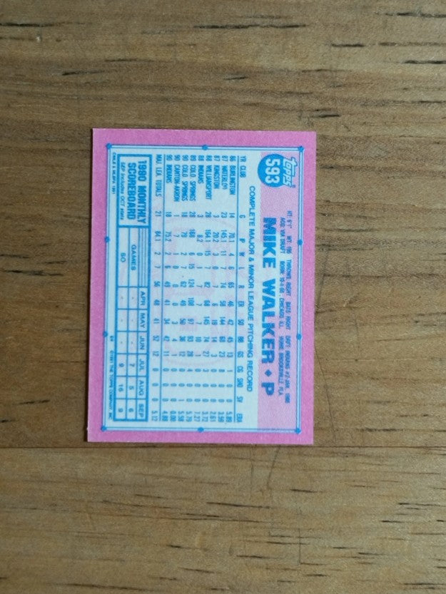 1991 Topps Micro #593 Mike Walker