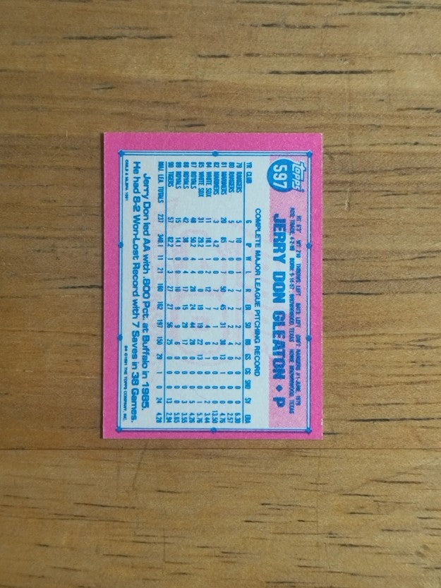 1991 Topps Micro #597 Jerry Don Gleaton