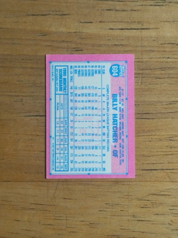 1991 Topps Micro #604 Billy Hatcher