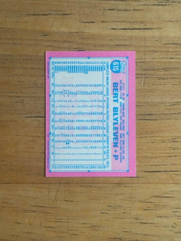 1991 Topps Micro #615 Bert Blyleven