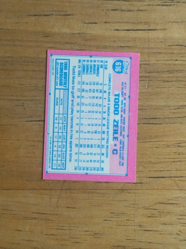 1991 Topps Micro #616 Todd Zeile