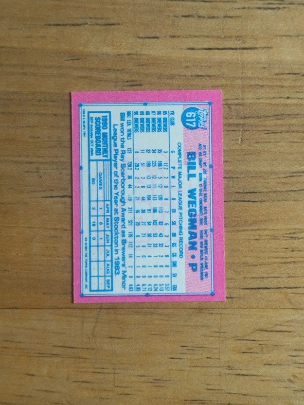 1991 Topps Micro #617 Bill Wegman