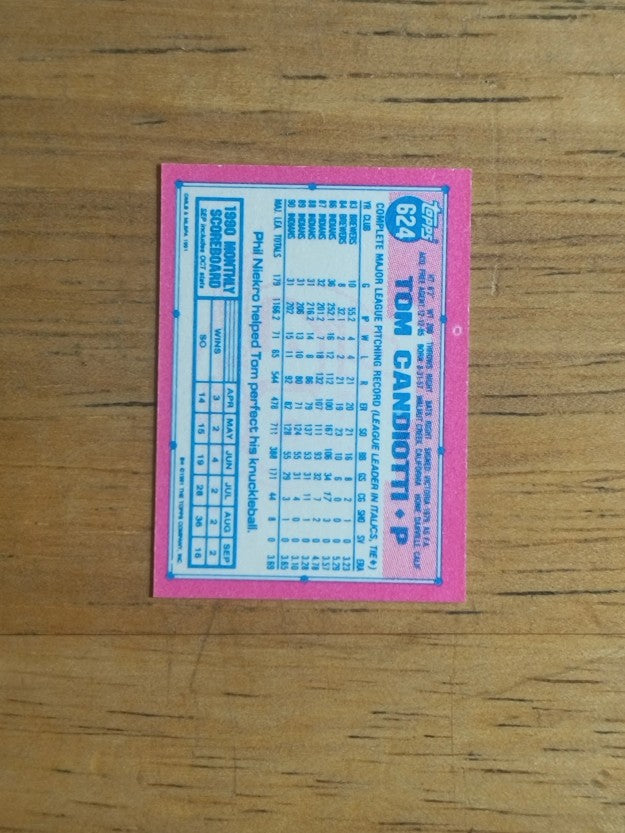 1991 Topps Micro #624 Tom Candiotti