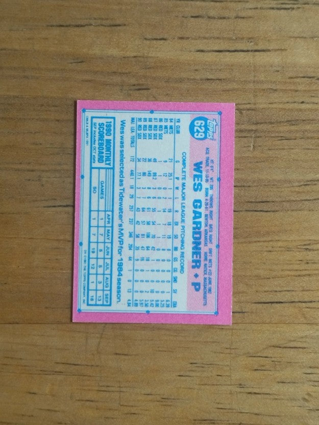 1991 Topps Micro #629 Wes Gardner