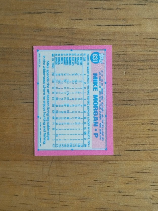 1991 Topps Micro #631 Mike Morgan
