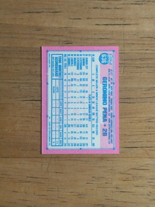 1991 Topps Micro #636 Geronimo Pena