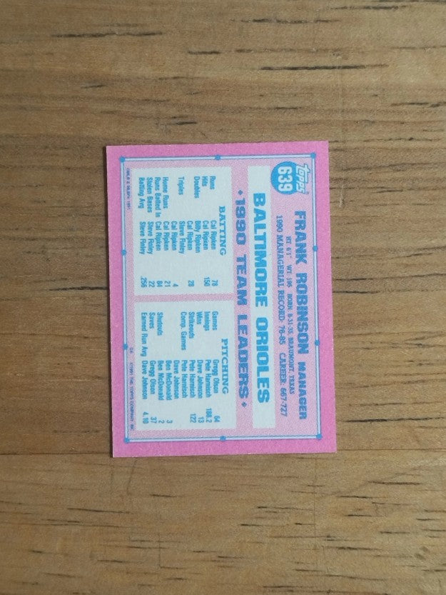 1991 Topps Micro #639 Frank Robinson MG