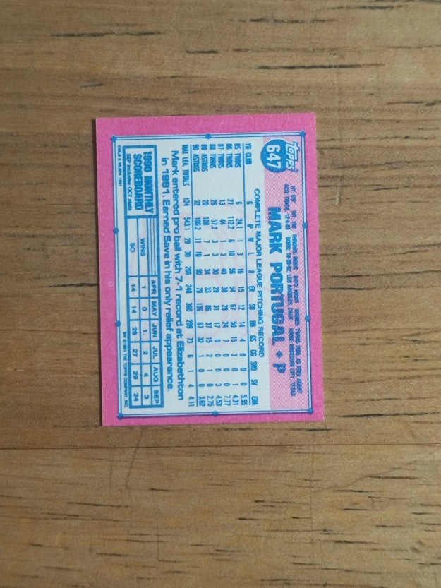 1991 Topps Micro #647 Mark Portugal