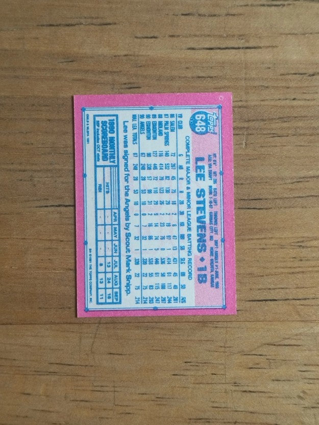 1991 Topps Micro #648 Lee Stevens
