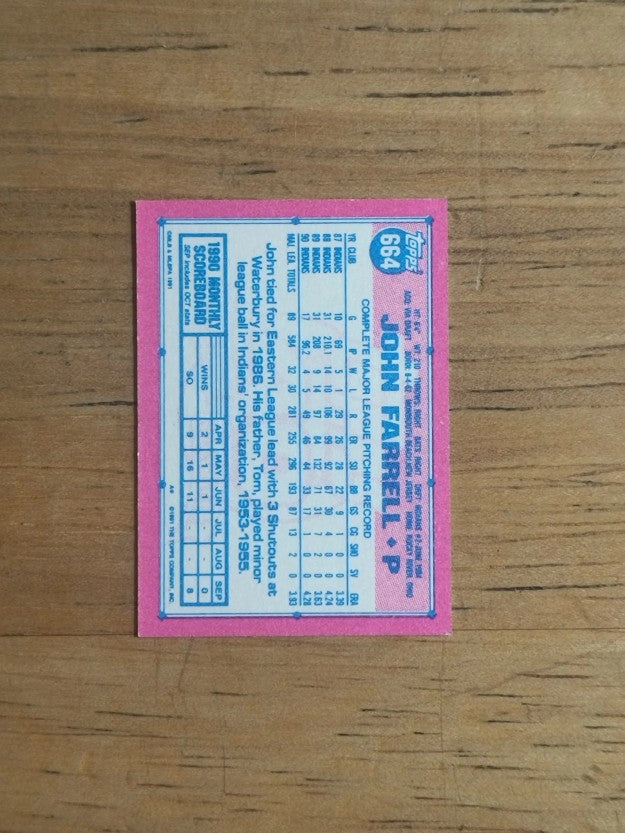 1991 Topps Micro #664 John Farrell