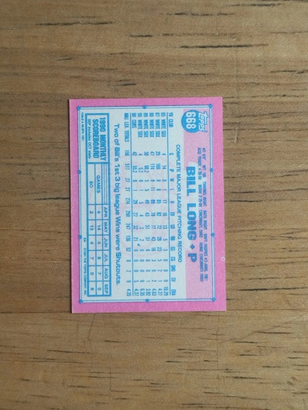 1991 Topps Micro #668 Bill Long