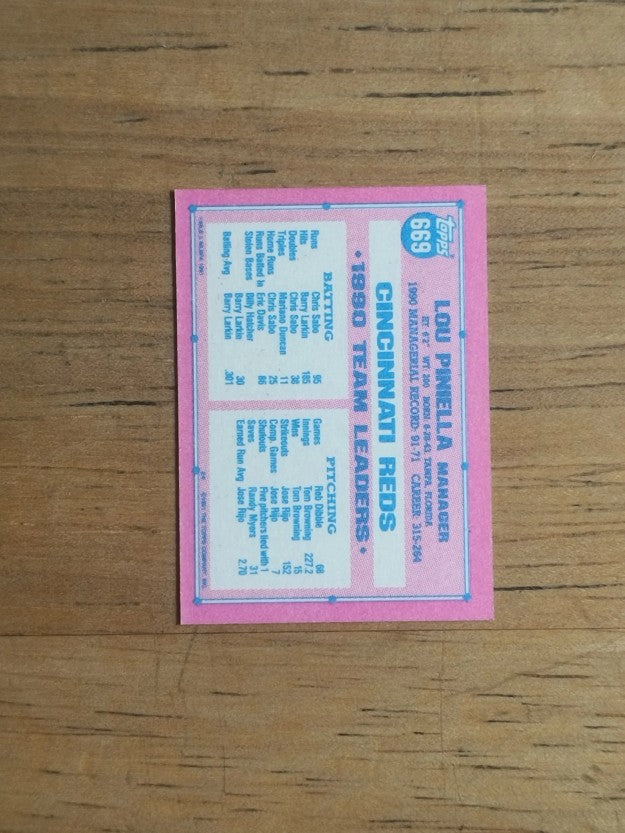 1991 Topps Micro #669 Lou Piniella MG