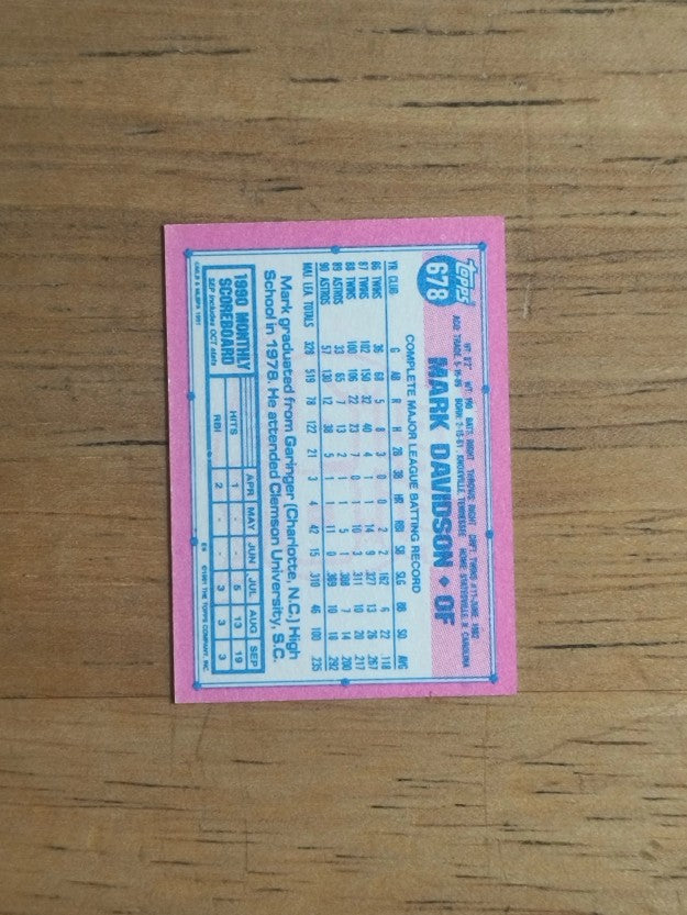 1991 Topps Micro #678 Mark Davidson