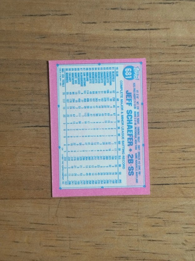 1991 Topps Micro #681 Jeff Schaefer
