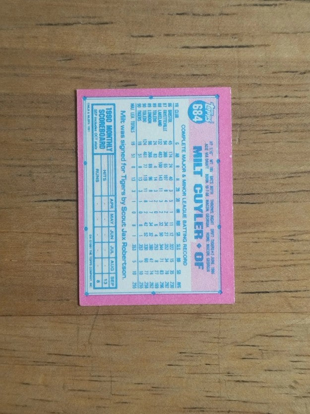 1991 Topps Micro #684 Milt Cuyler