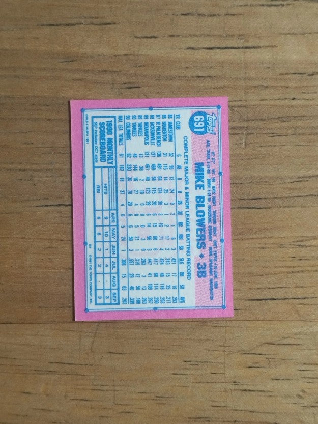 1991 Topps Micro #691 Mike Blowers
