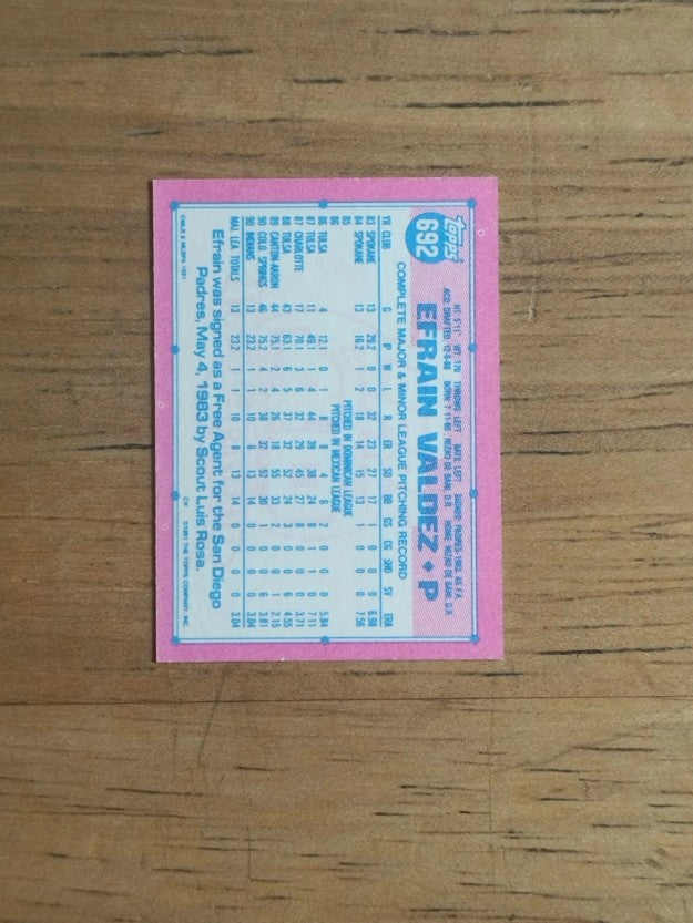 1991 Topps Micro #692 Efrain Valdez