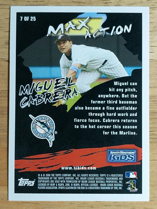 2006 Topps Opening Day Sports Illustrated For Kids #7 Miguel Cabrera