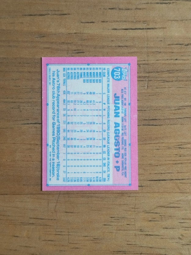 1991 Topps Micro #703 Juan Agosto