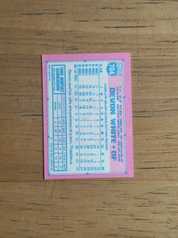 1991 Topps Micro #704 Devon White