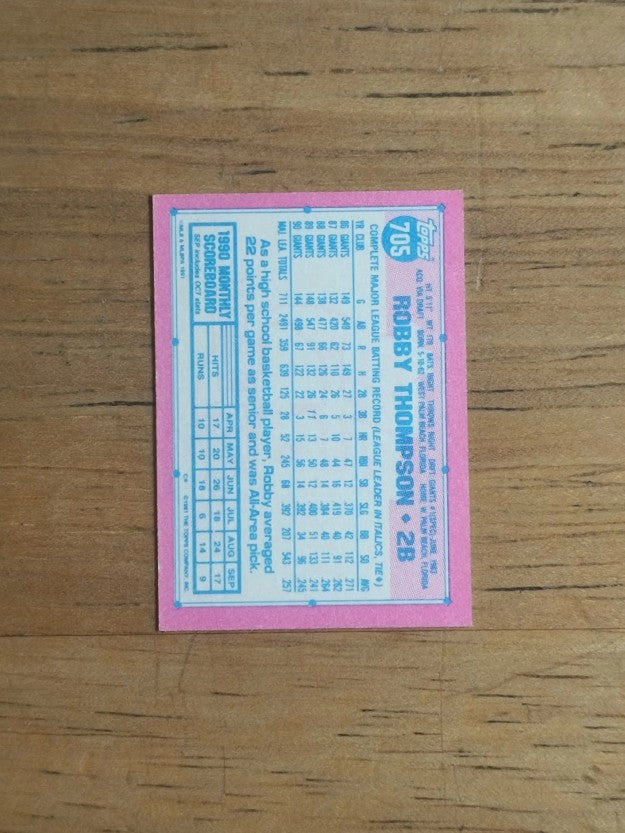 1991 Topps Micro #705 Robby Thompson