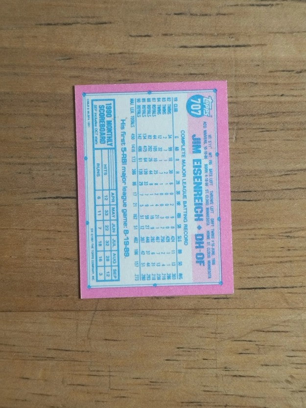 1991 Topps Micro #707 Jim Eisenreich