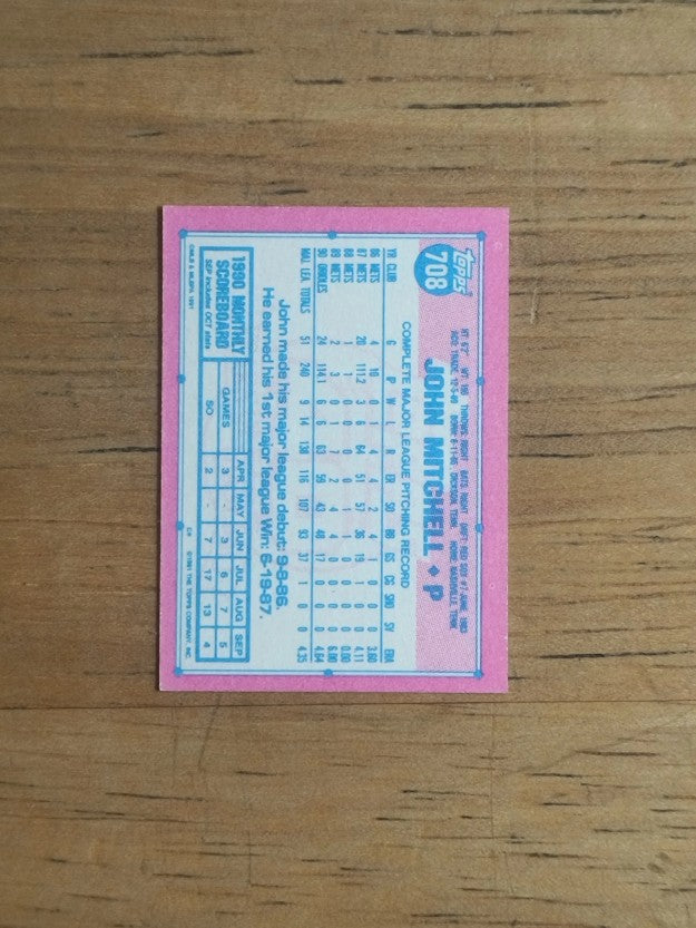 1991 Topps Micro #708 John Mitchell