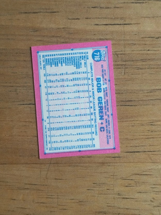 1991 Topps Micro #716 Bob Geren