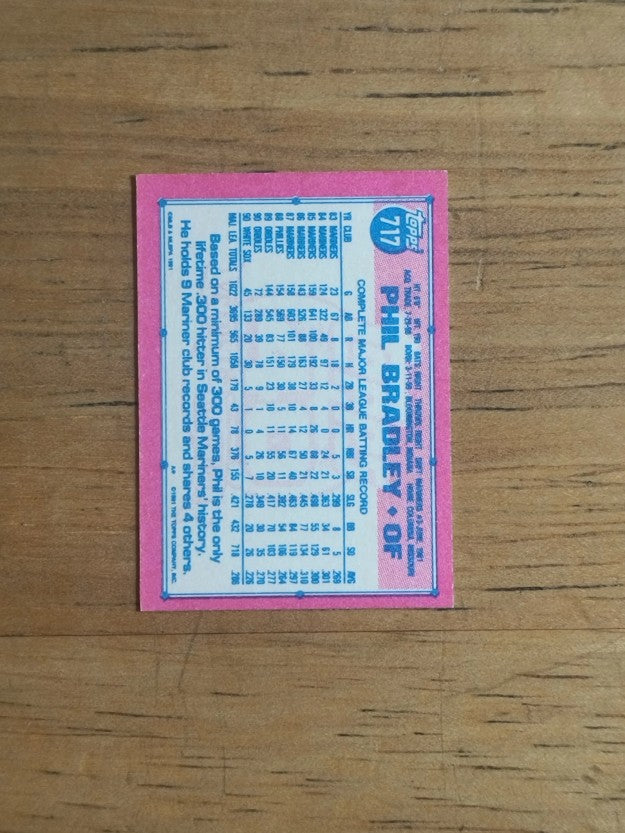 1991 Topps Micro #717 Phil Bradley