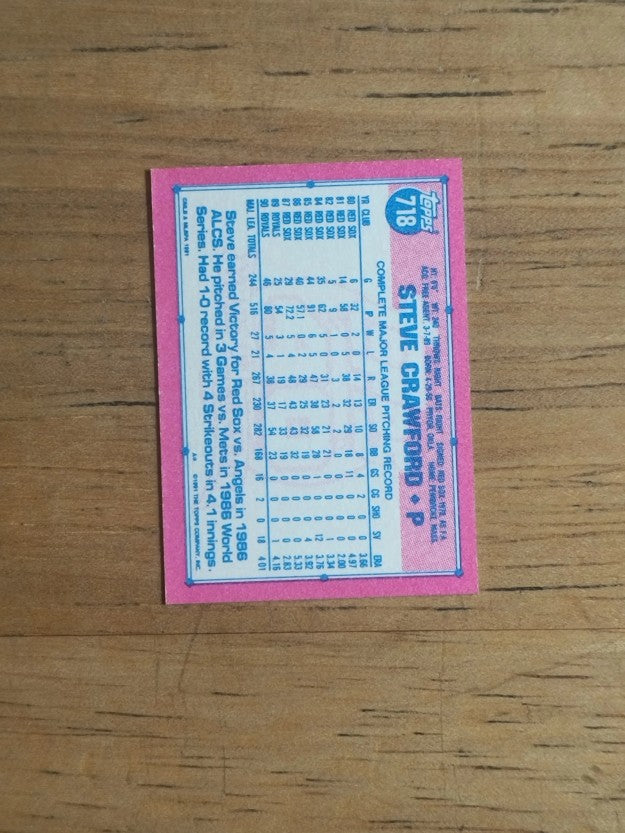 1991 Topps Micro #718 Steve Crawford
