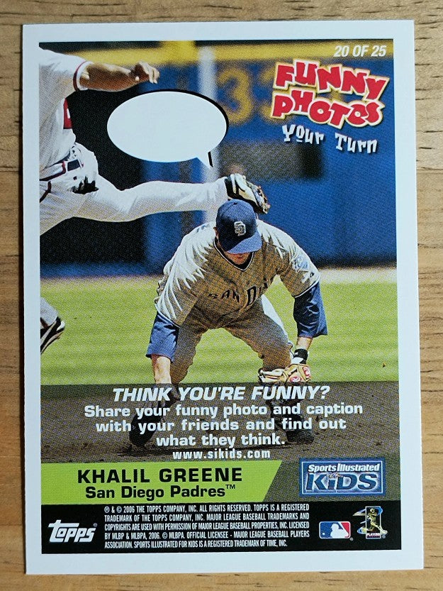 2006 Topps Opening Day Sports Illustrated For Kids #20 T.Helton/K.Greene