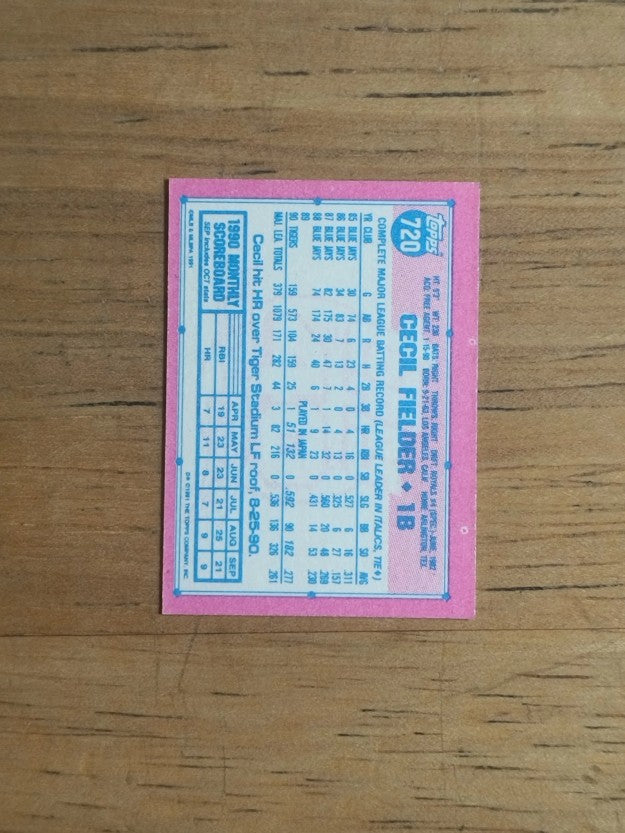1991 Topps Micro #720 Cecil Fielder