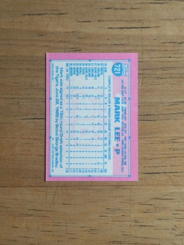 1991 Topps Micro #721 Mark Lee