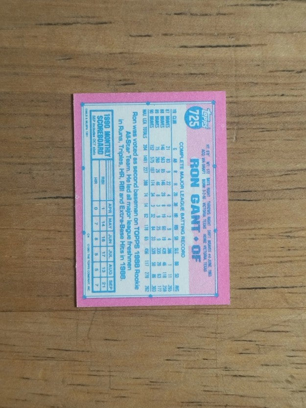 1991 Topps Micro #725 Ron Gant