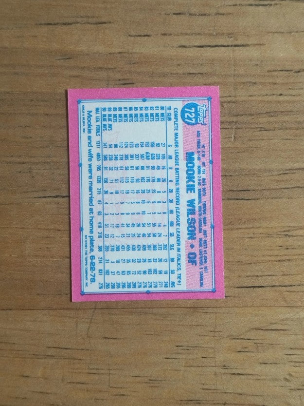 1991 Topps Micro #727 Mookie Wilson