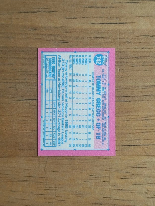 1991 Topps Micro #742 Tommy Gregg