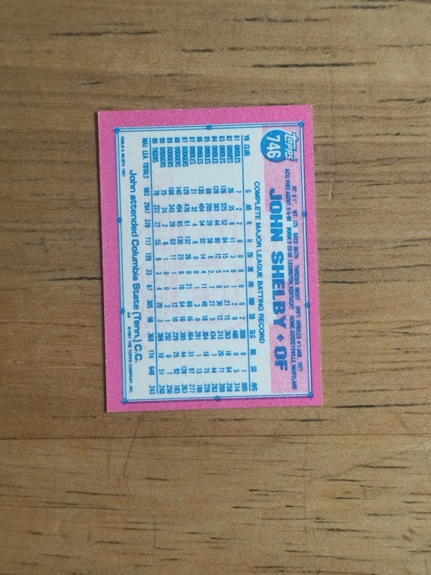 1991 Topps Micro #746 John Shelby
