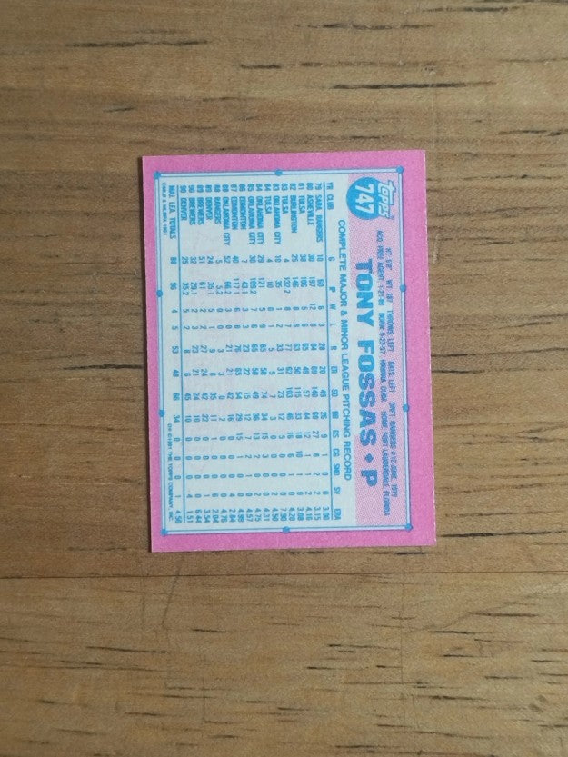 1991 Topps Micro #747 Tony Fossas