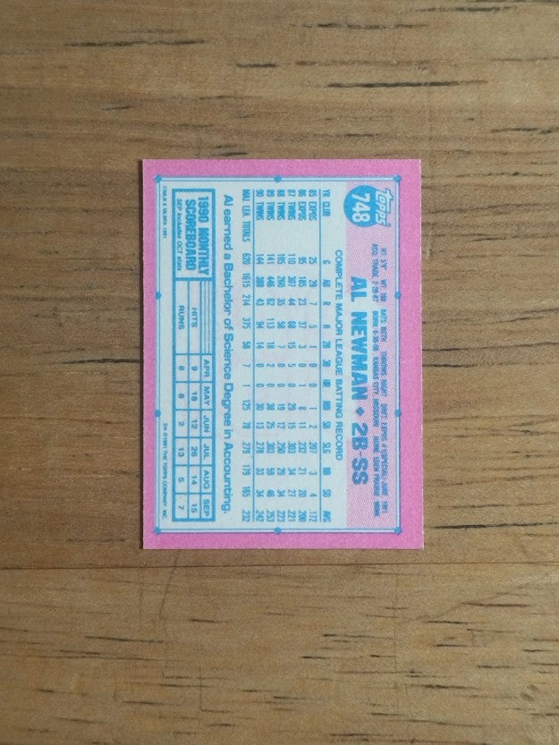 1991 Topps Micro #748 Al Newman