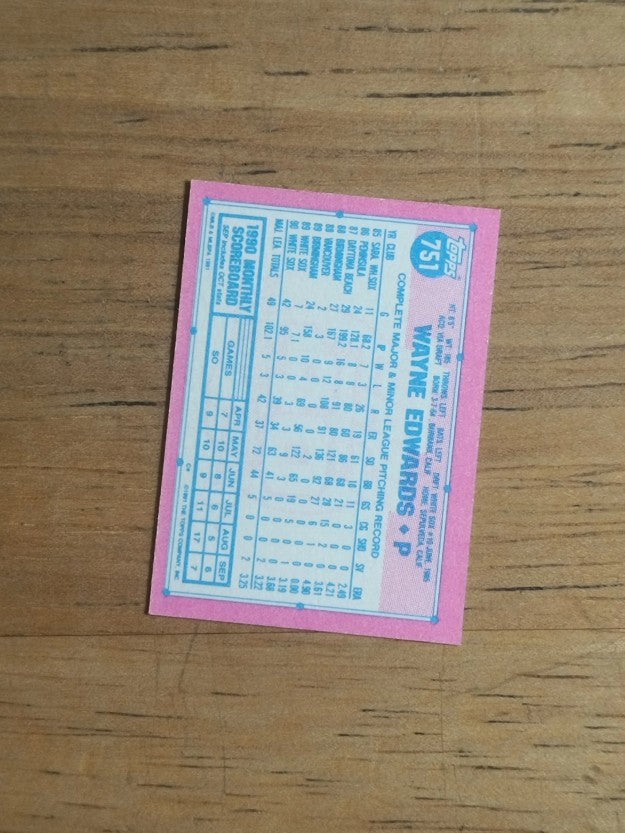 1991 Topps Micro #751 Wayne Edwards