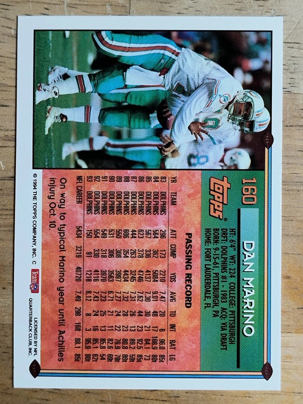 1994 Topps Special Effects #160 Dan Marino
