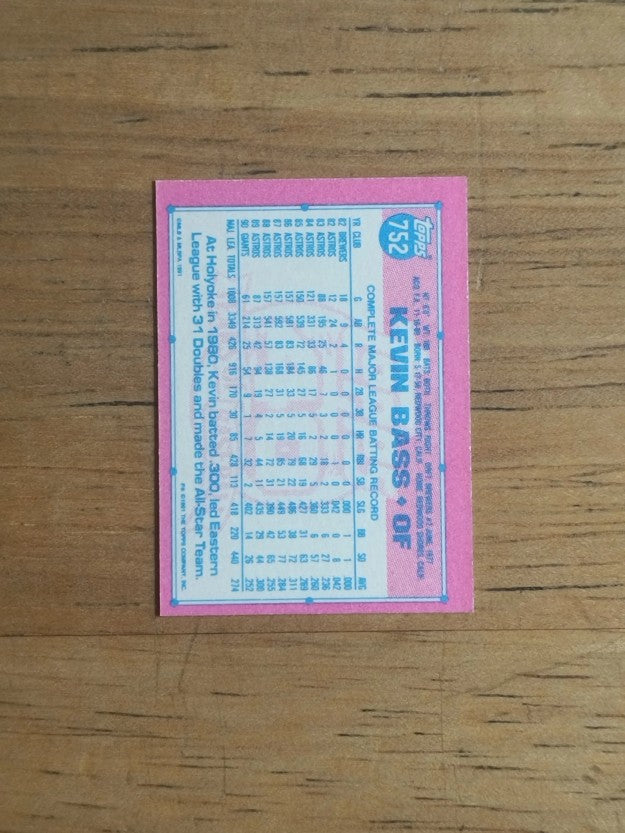 1991 Topps Micro #752 Kevin Bass