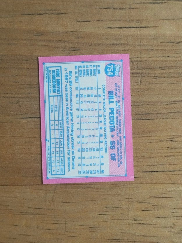 1991 Topps Micro #754 Bill Pecota
