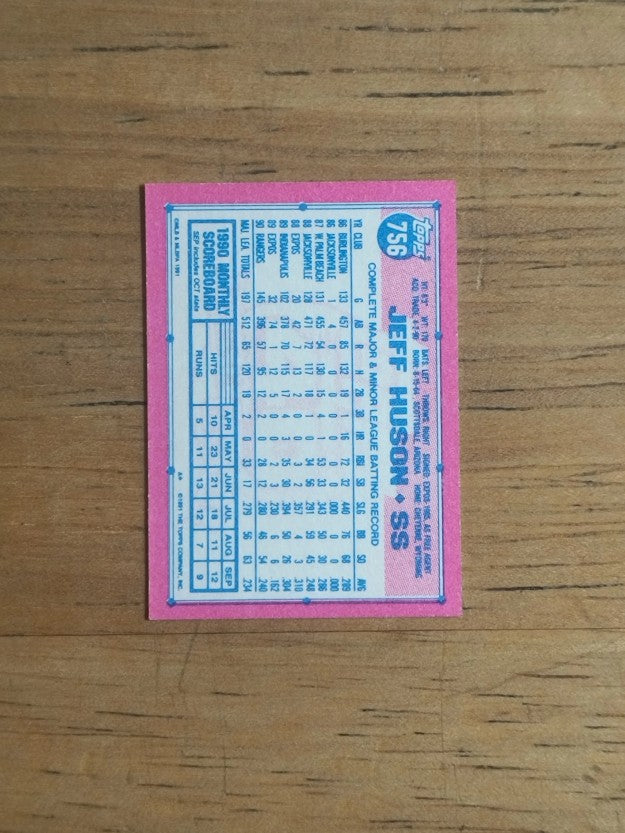 1991 Topps Micro #756 Jeff Huson