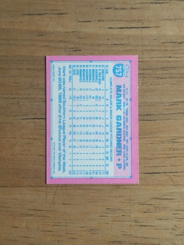 1991 Topps Micro #757 Mark Gardner