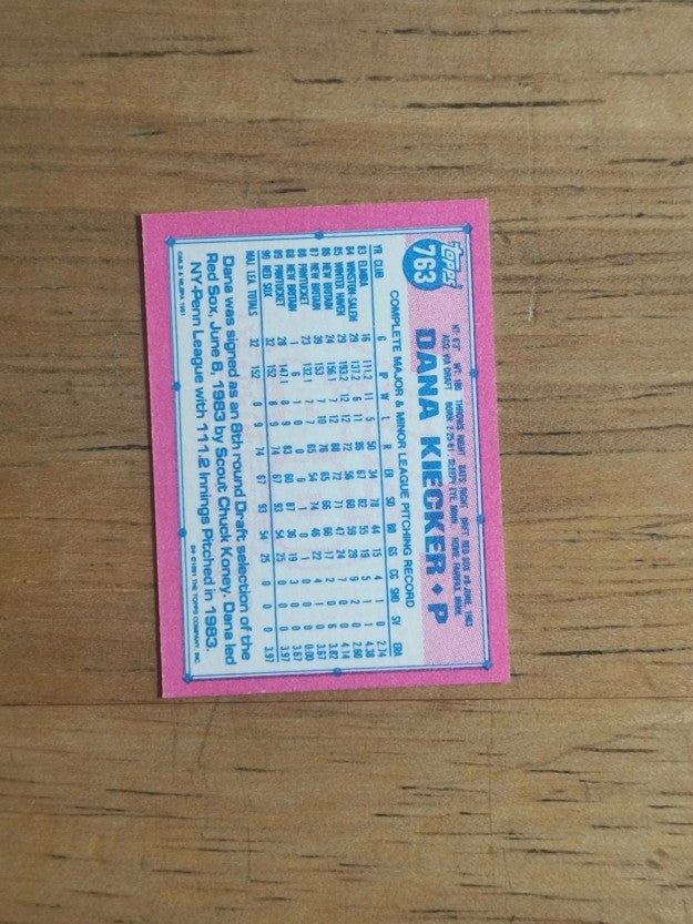 1991 Topps Micro #763 Dana Kiecker