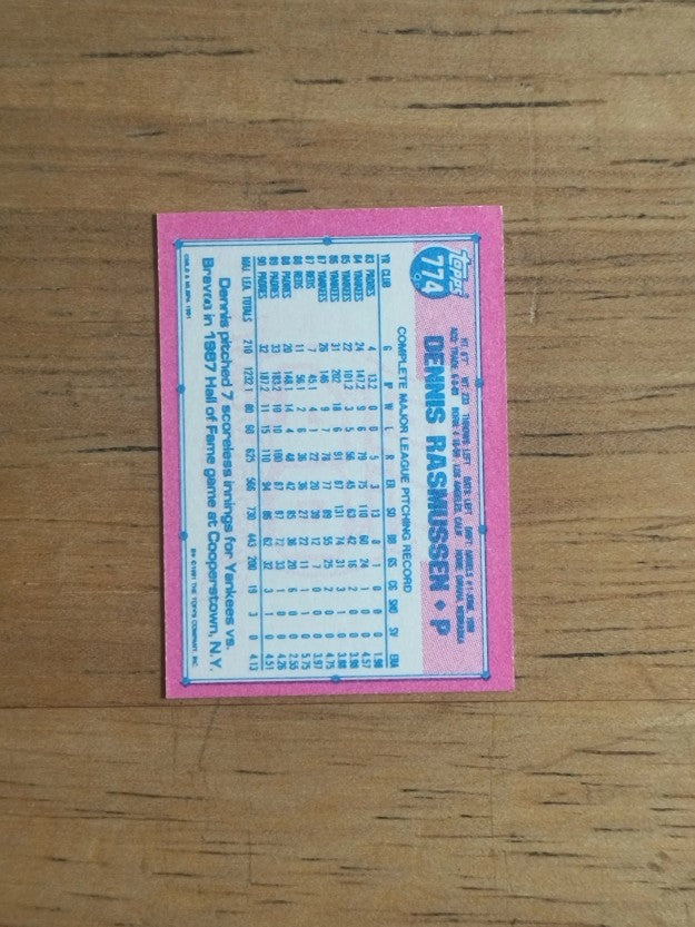 1991 Topps Micro #774 Dennis Rasmussen